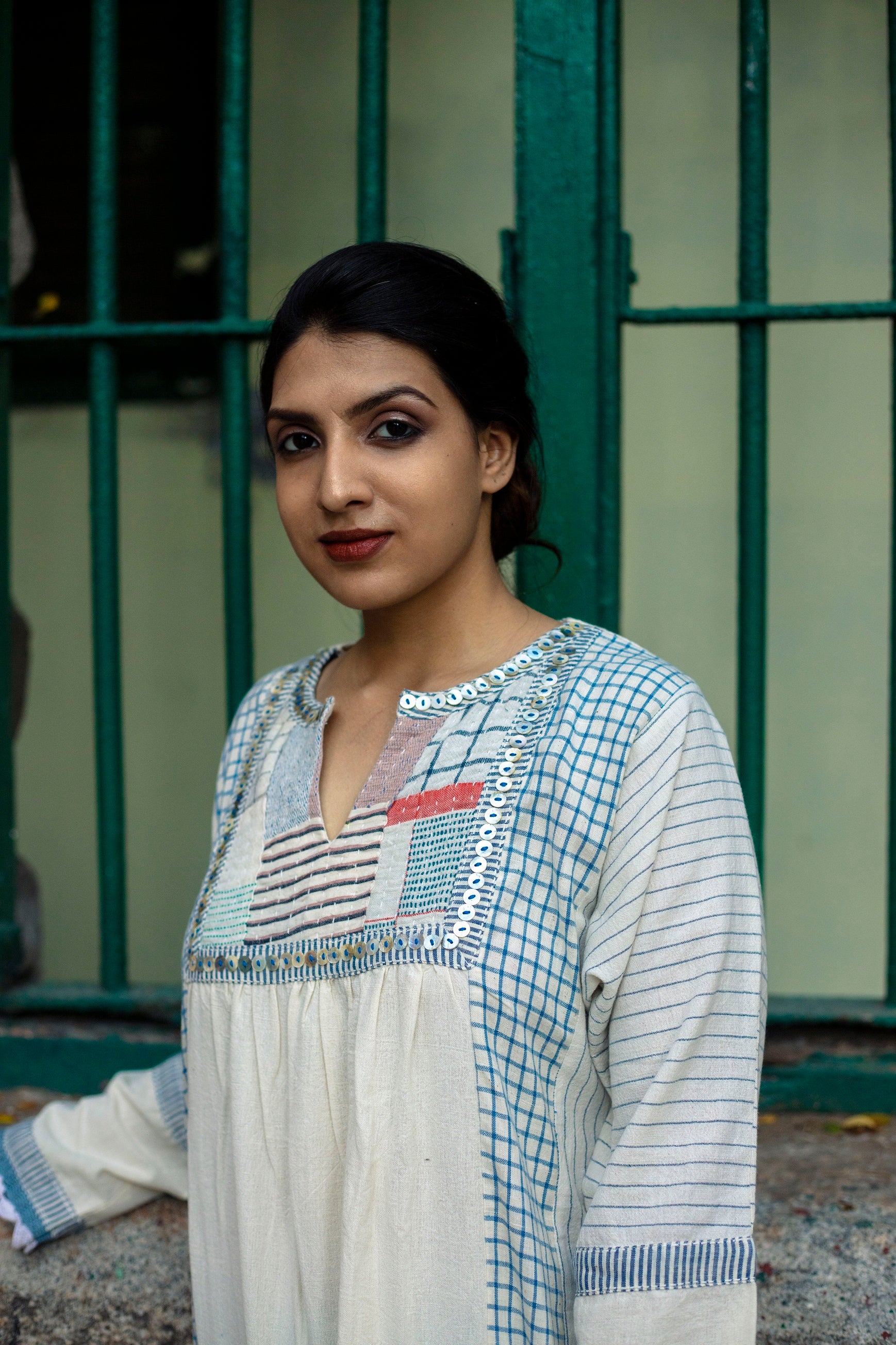 Finch Ivory Patchwork Dress