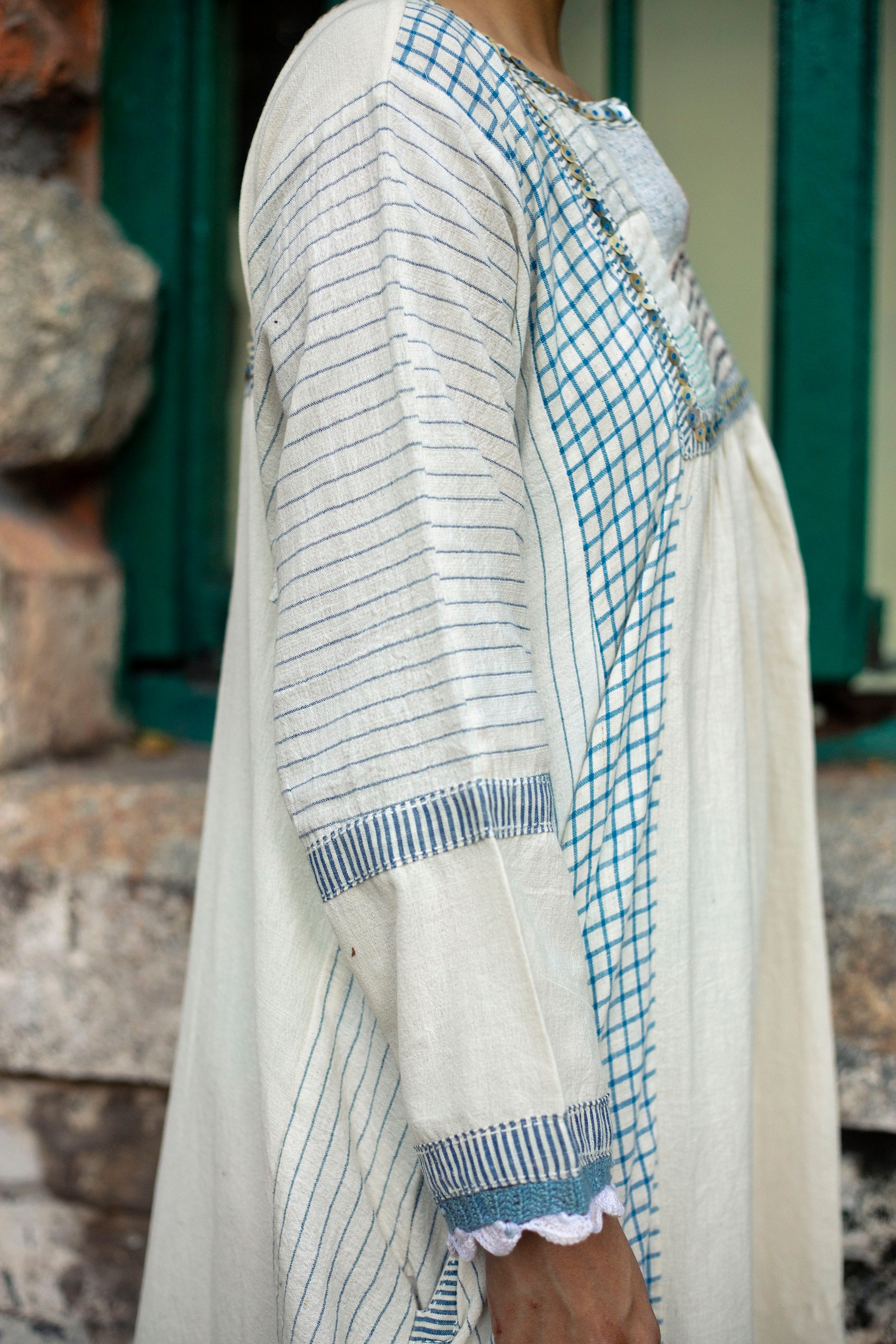 Finch Ivory Patchwork Dress