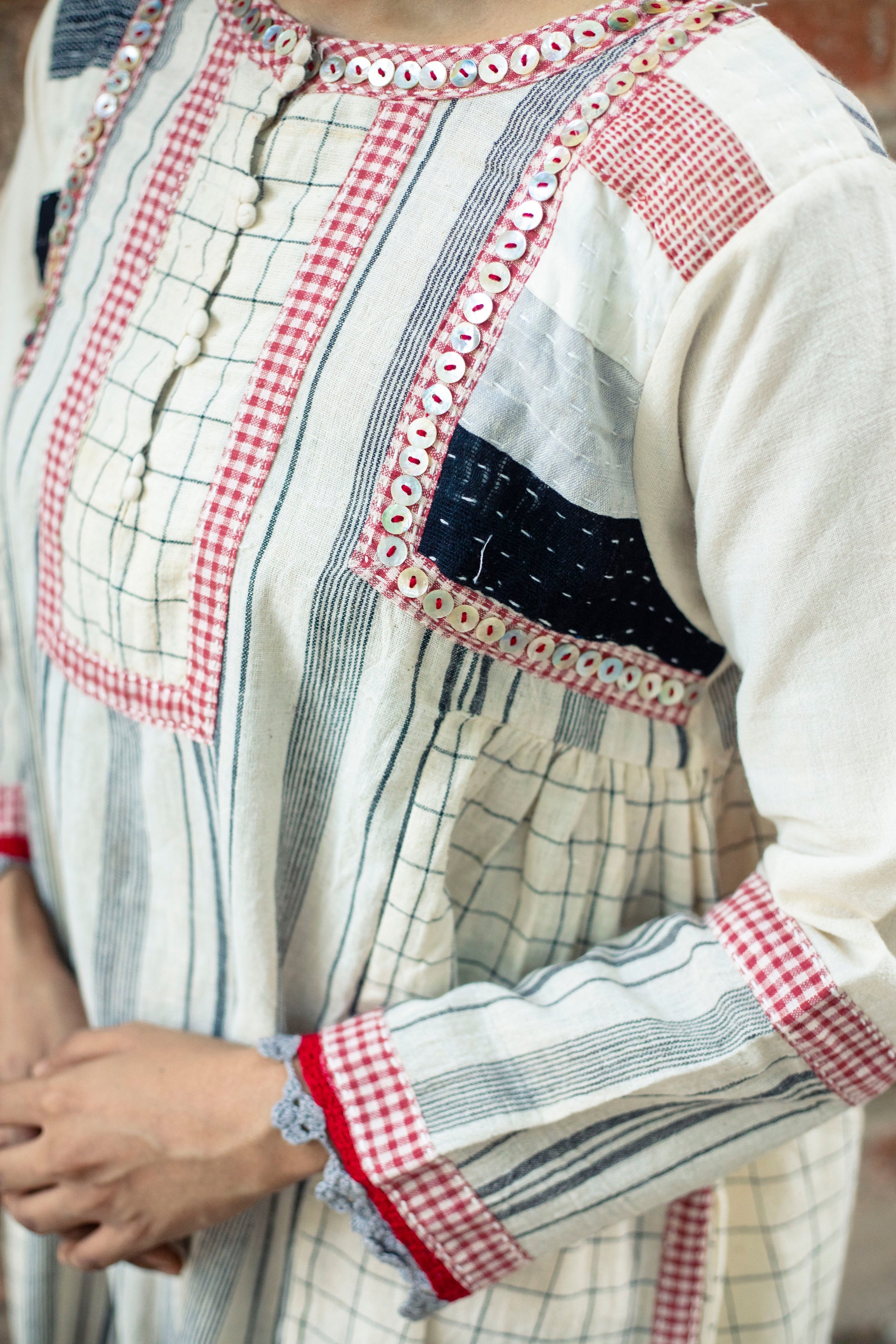 Indy Ivory Checks Dress