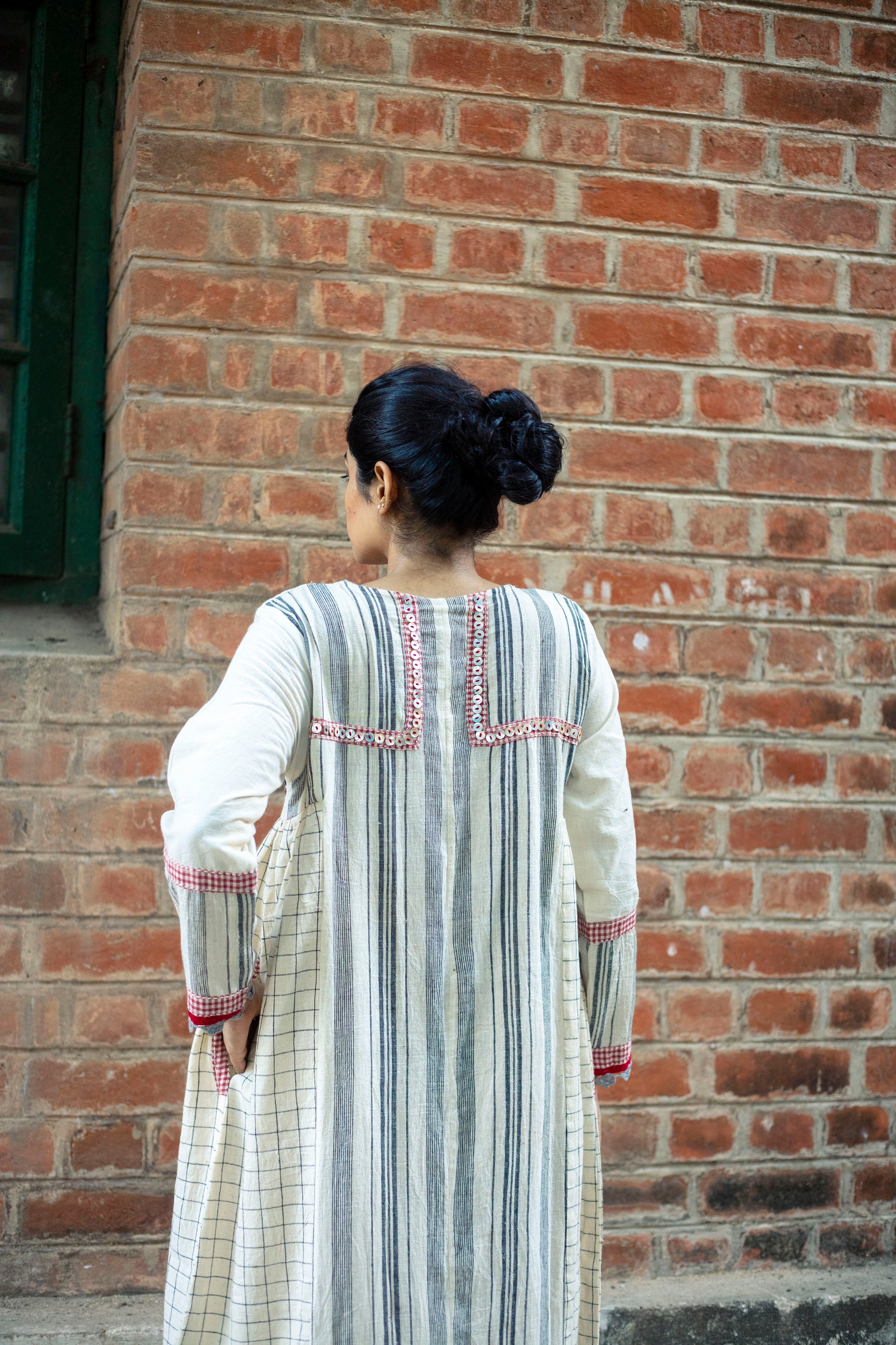 Indy Ivory Checks Dress