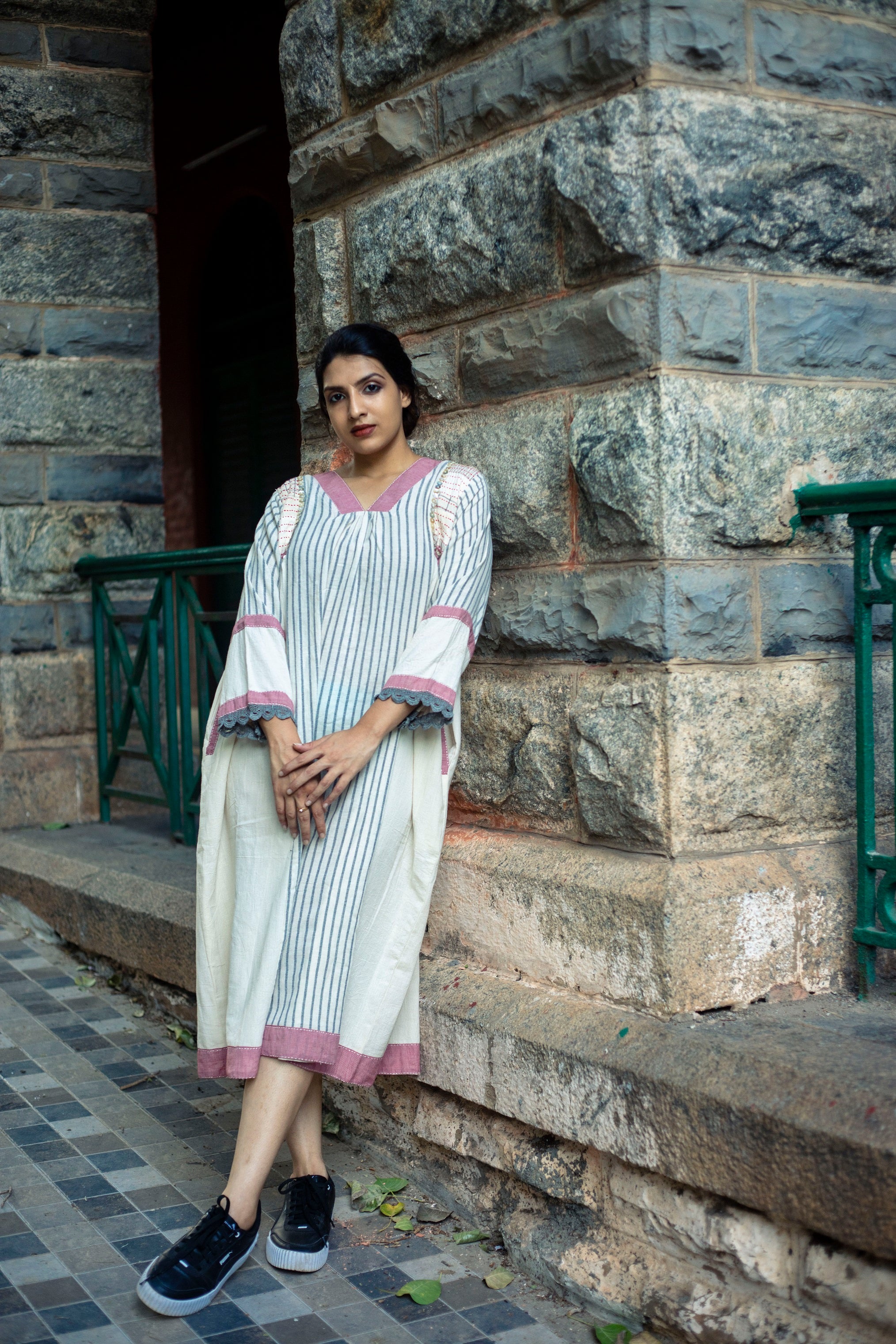 Milo Ivory V-Neck Dress