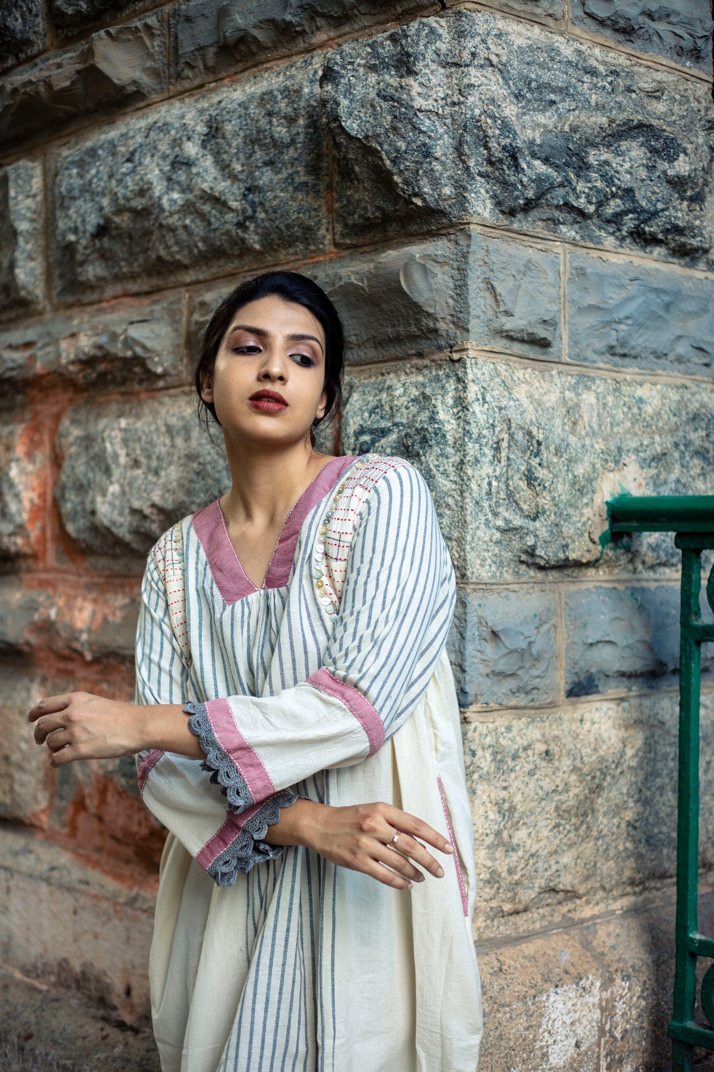 Milo Ivory V-Neck Dress