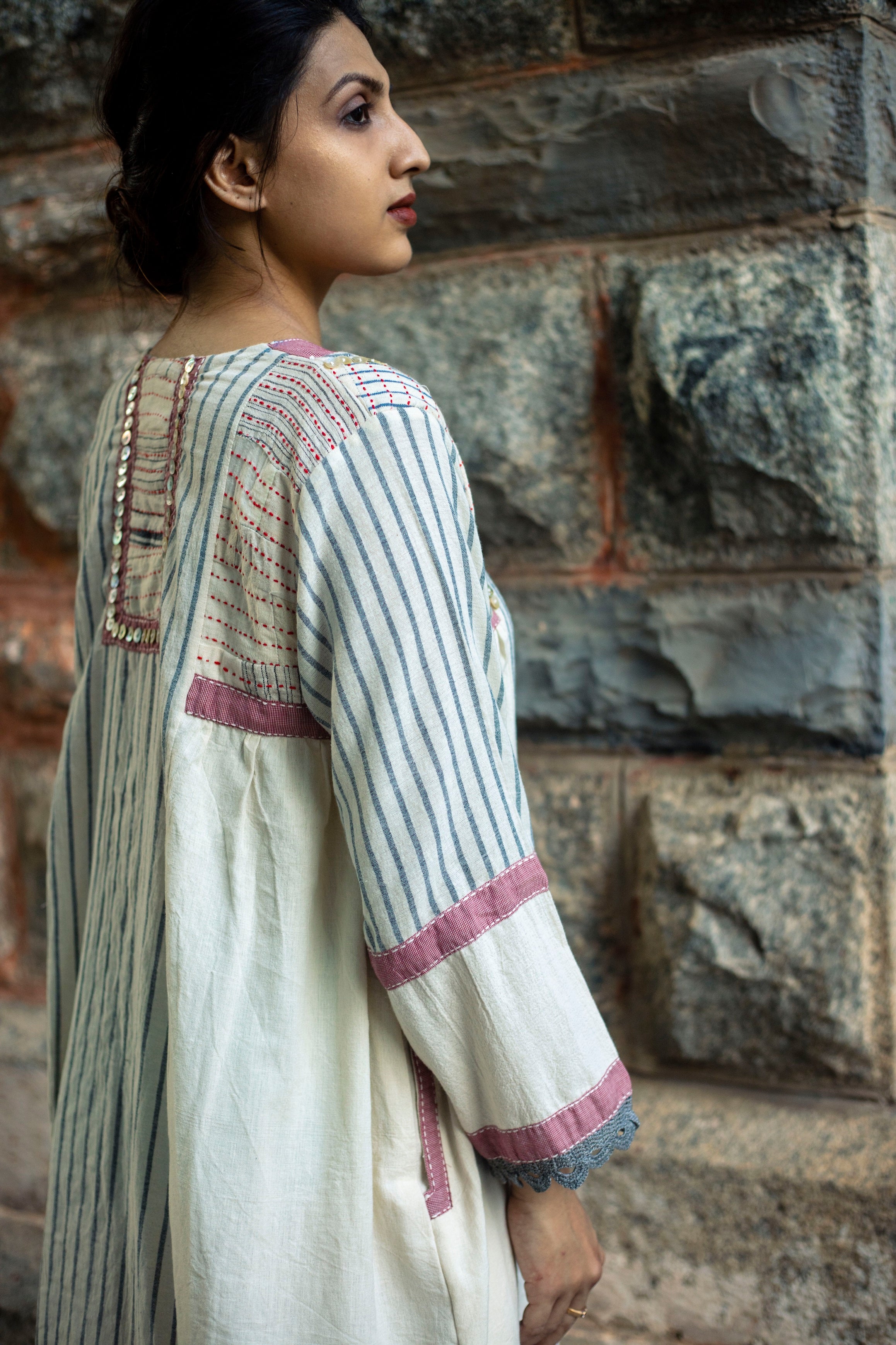 Milo Ivory V-Neck Dress