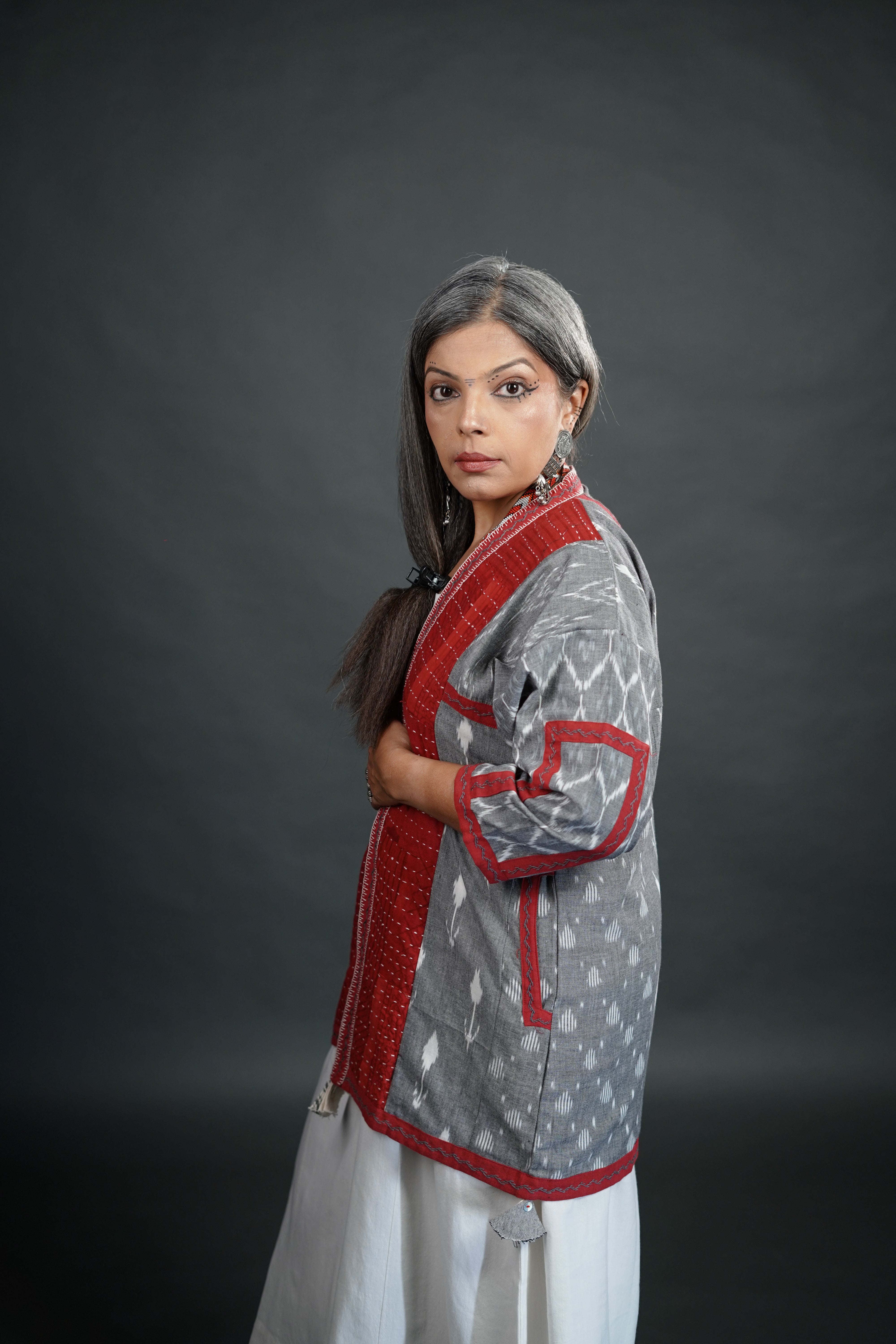 Tarini Double Ikkat Coat