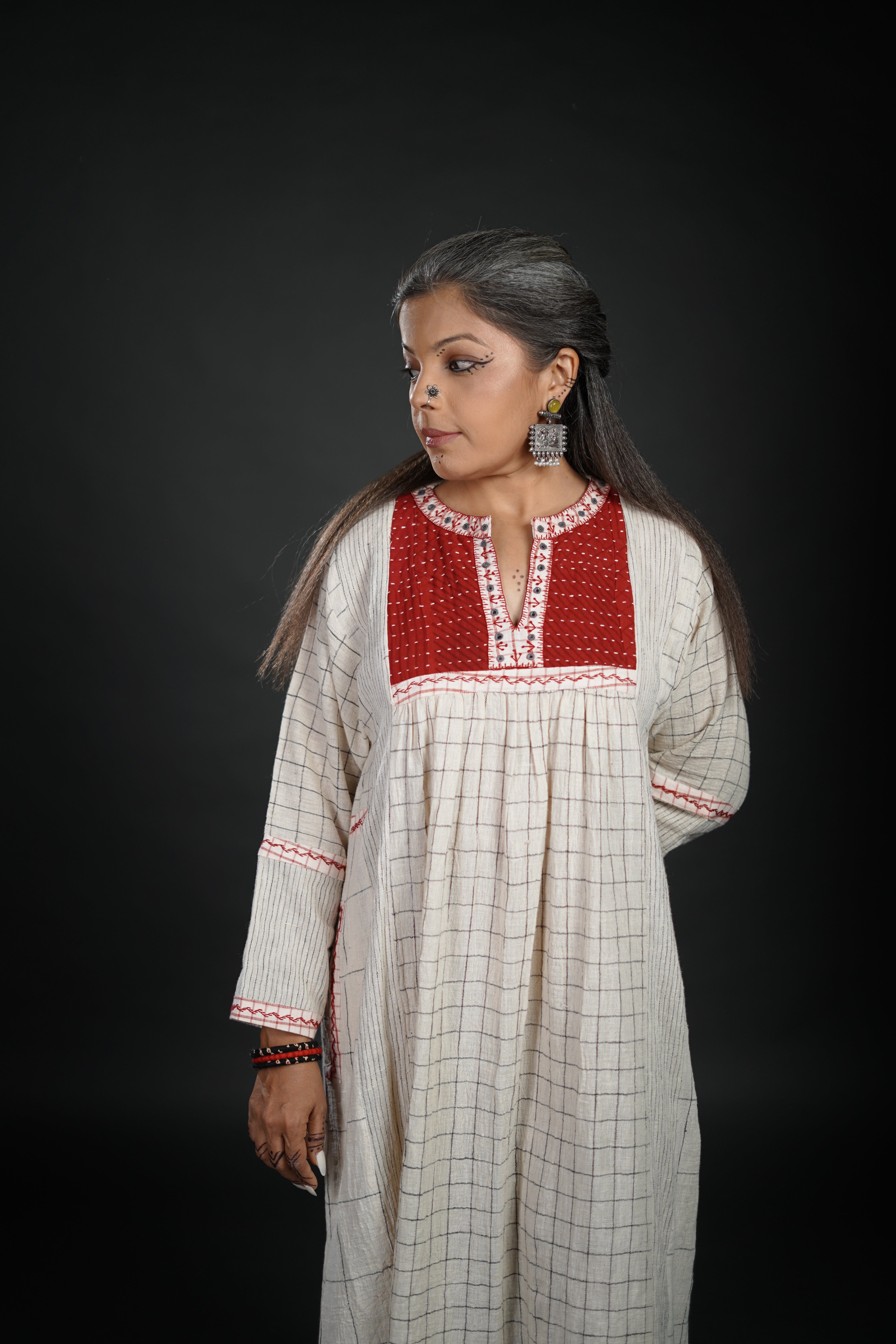 Niraali Kantha Work Dress
