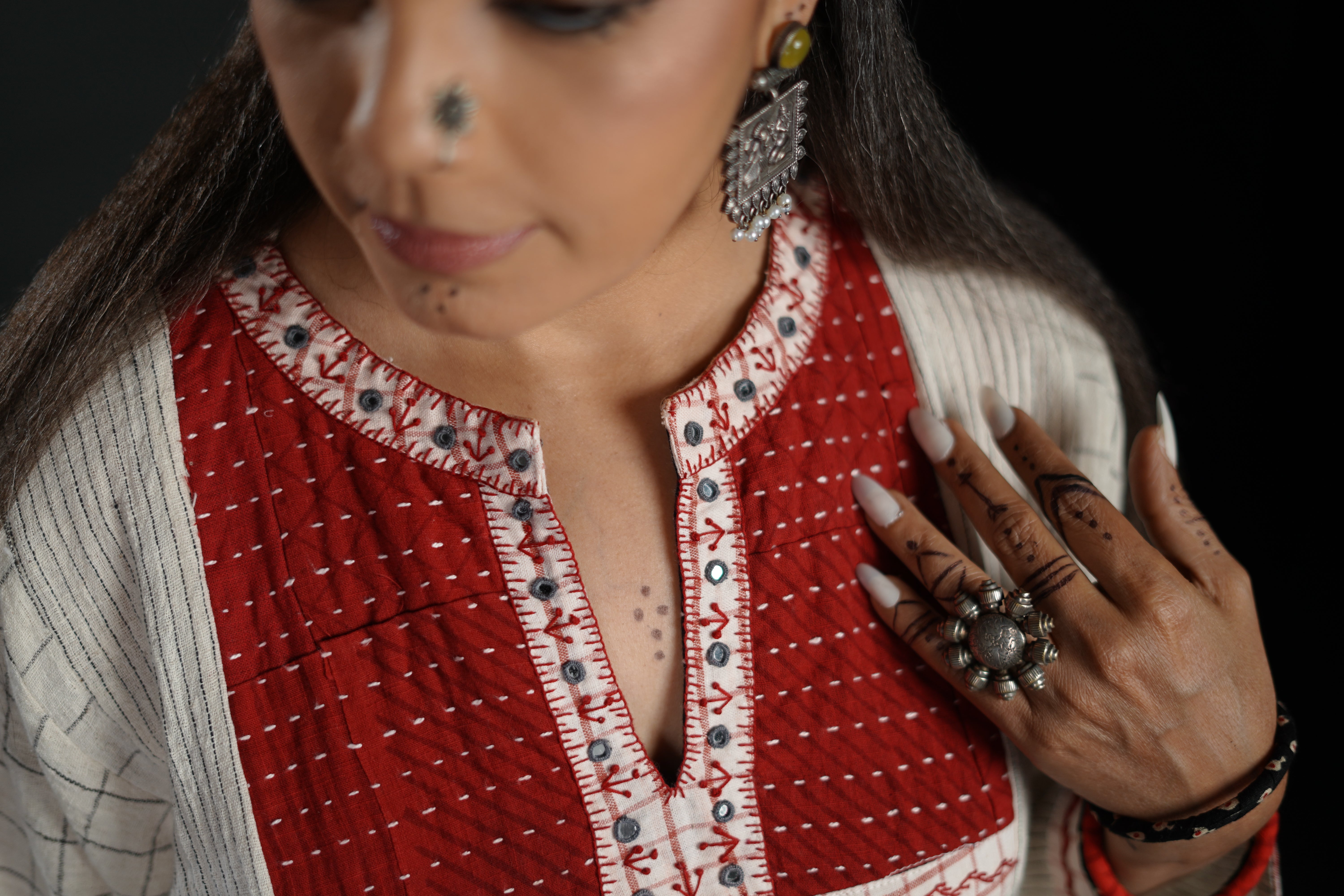 Niraali Kantha Work Dress