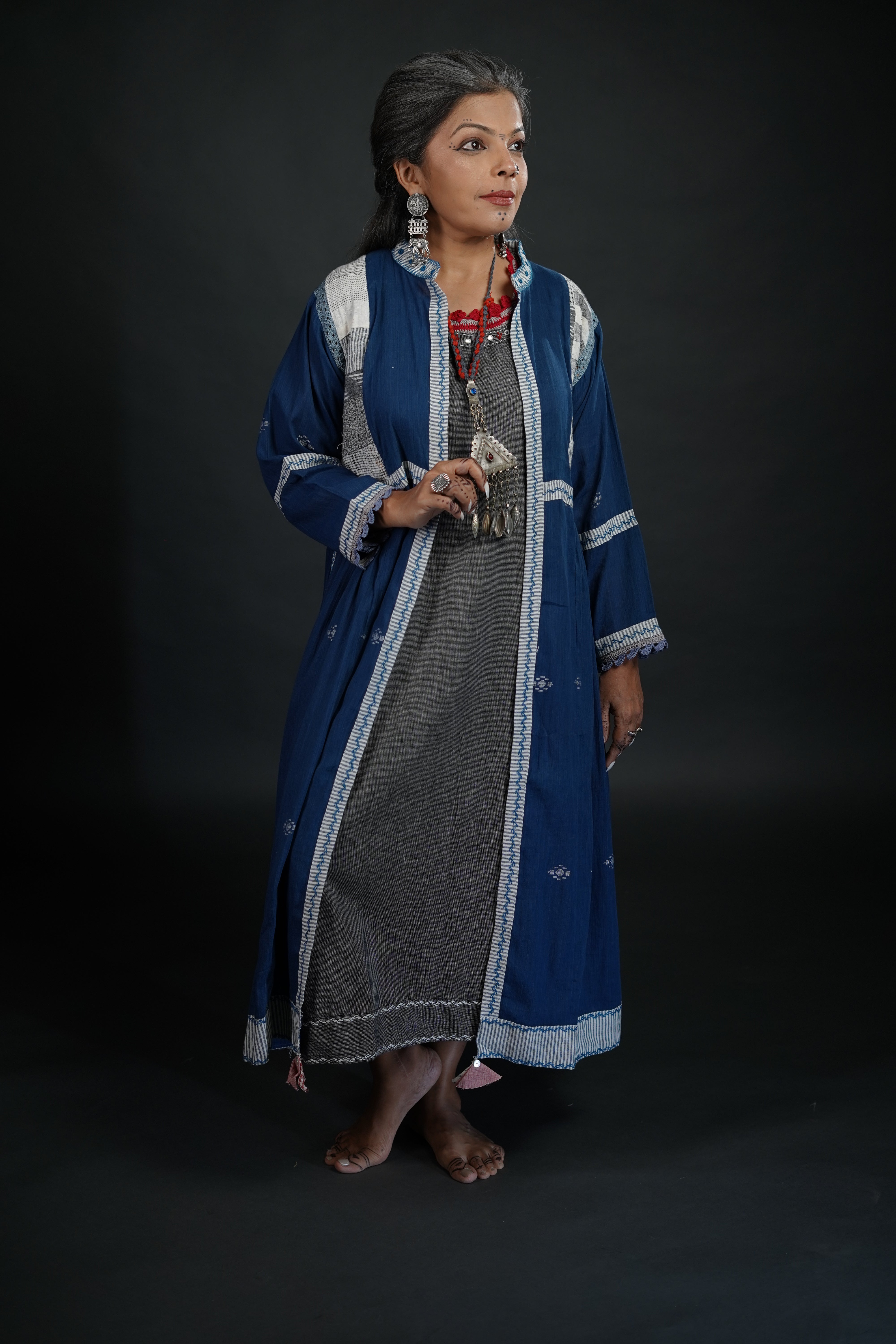 Neelam Jamdani Jacket