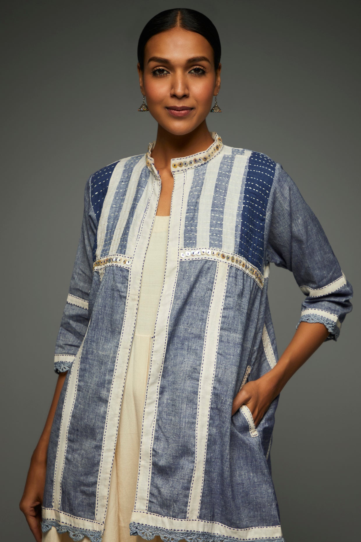 Amayra Blue Short Jacket