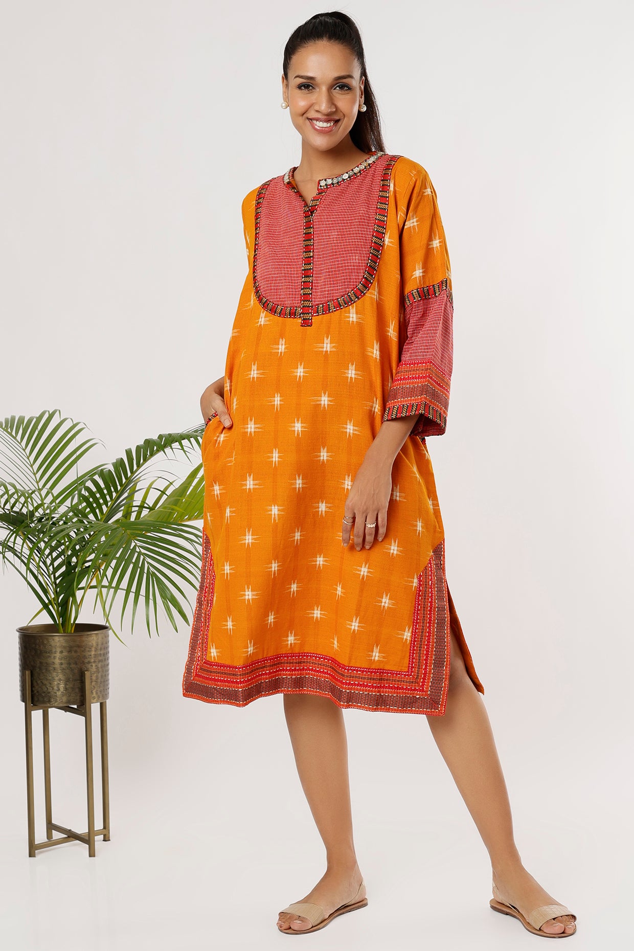 Sahiti Yoke Dress - Styled Image