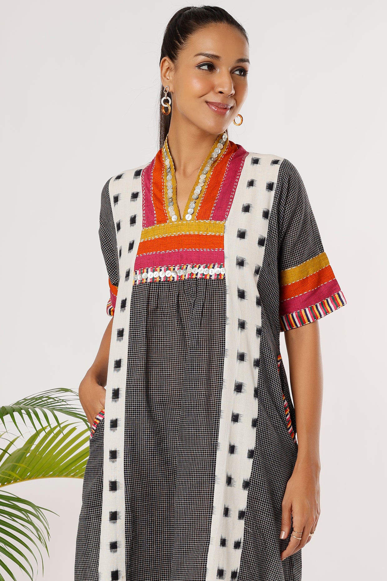 Rithvi Multi Color Dress - Front Detail Image