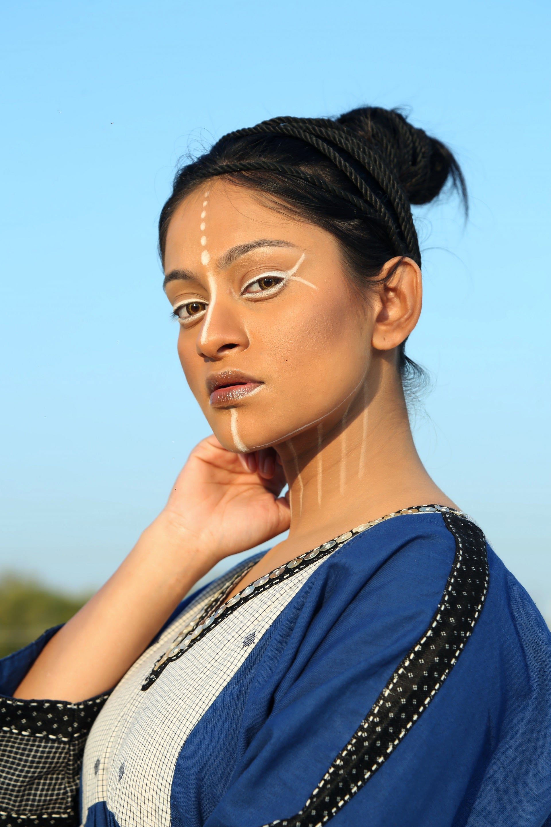 Reva Knee Length Dress - Side Detail Image