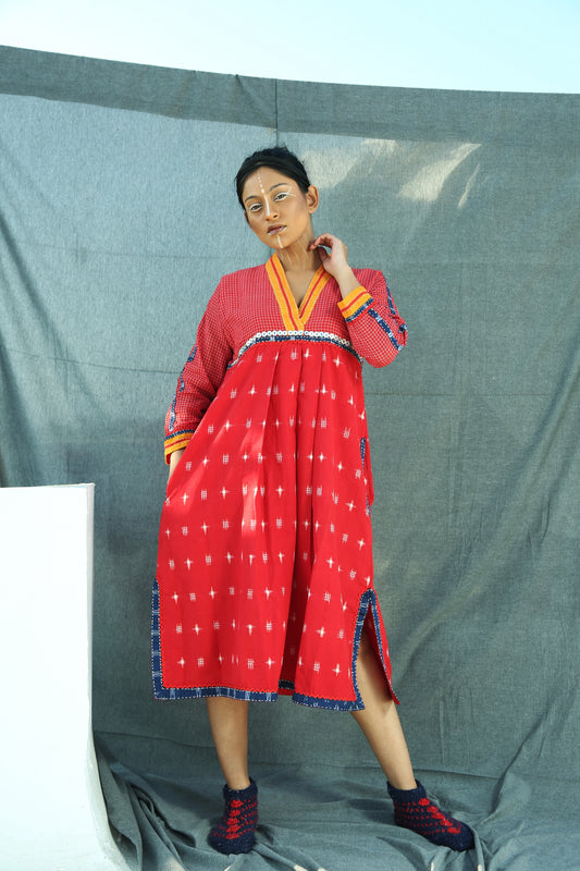 Dhara V neck Dress - Front Image