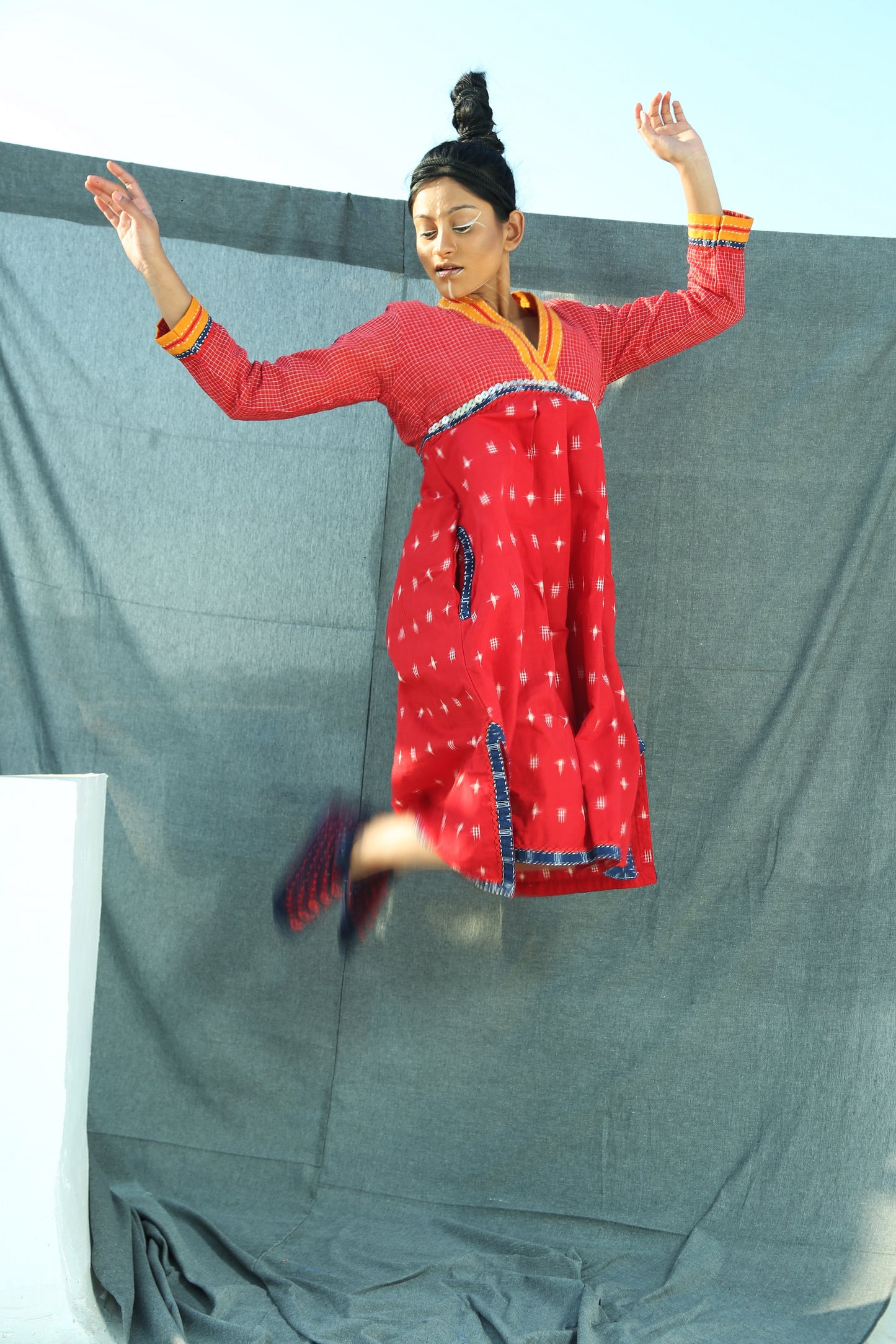 Dhara V neck Dress - Styled Image