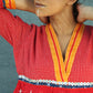 Dhara V neck Dress - Front Detail Image