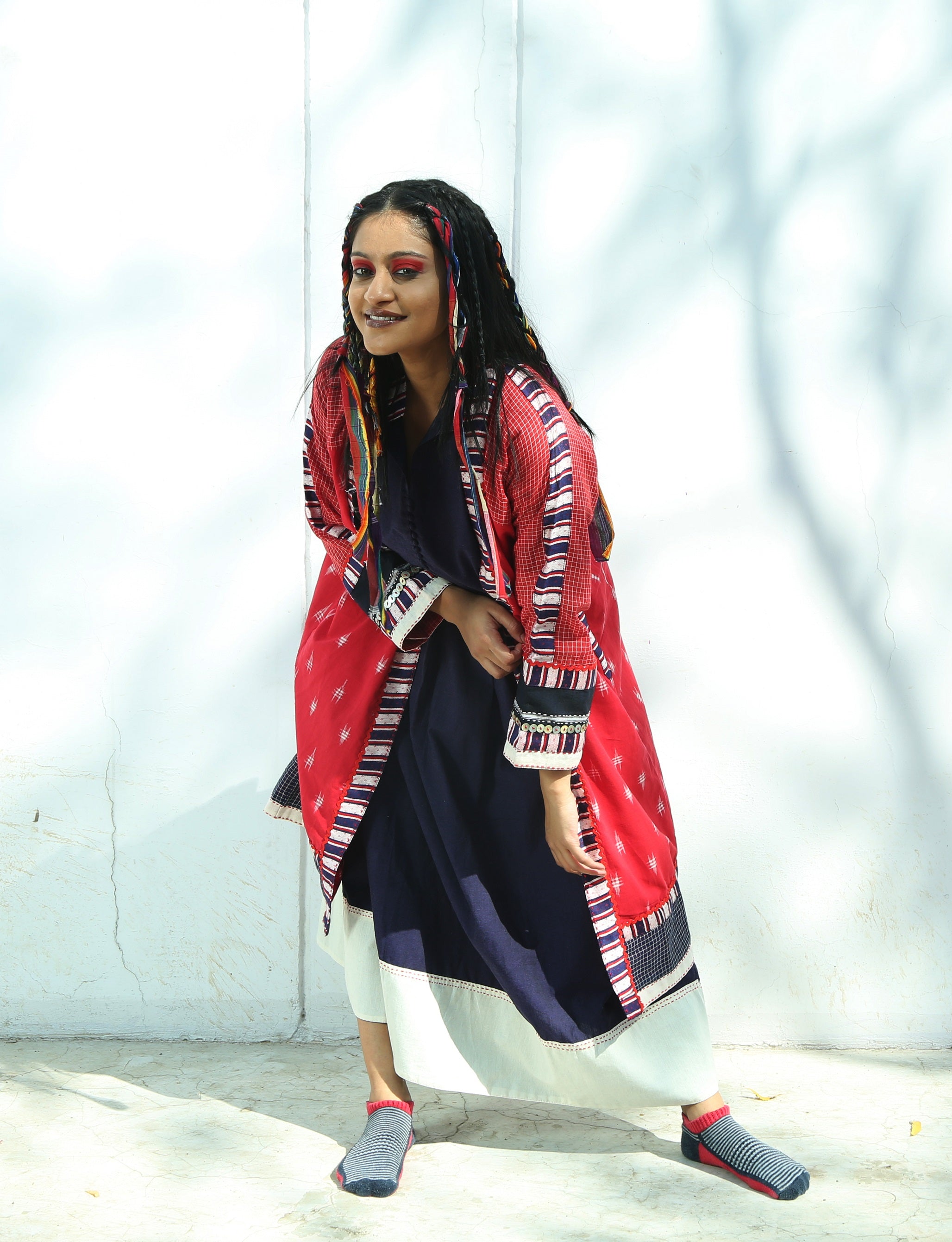 Ahilya Ikkat Jacket - Styled Image