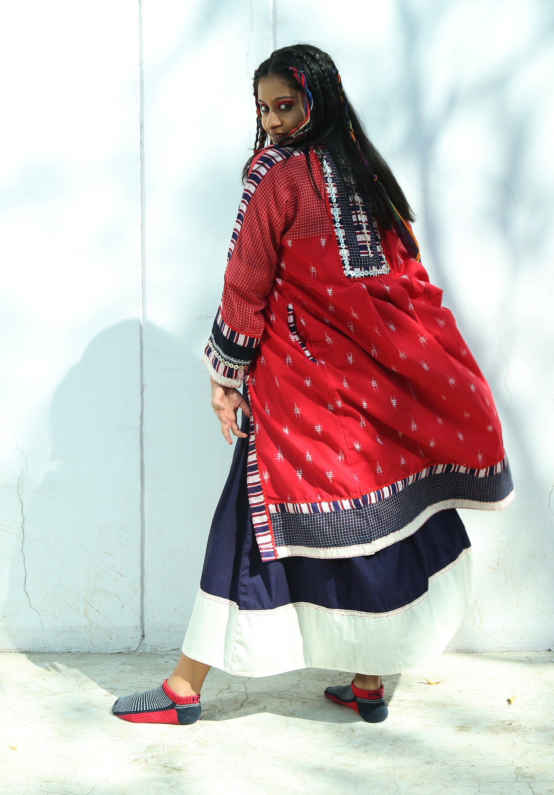 Ahilya Ikkat Jacket - Back Image