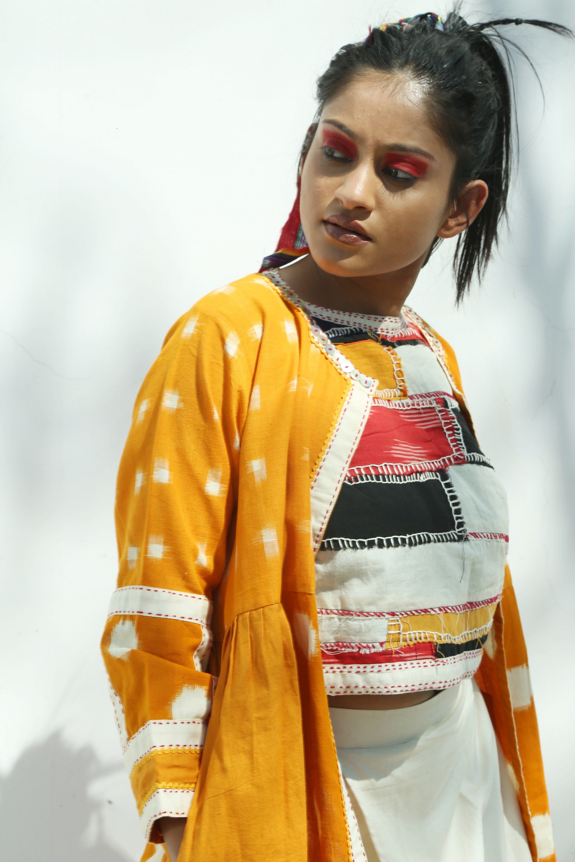 Meera 3 Piece Trouser - Jacket Set - Front Detail Image