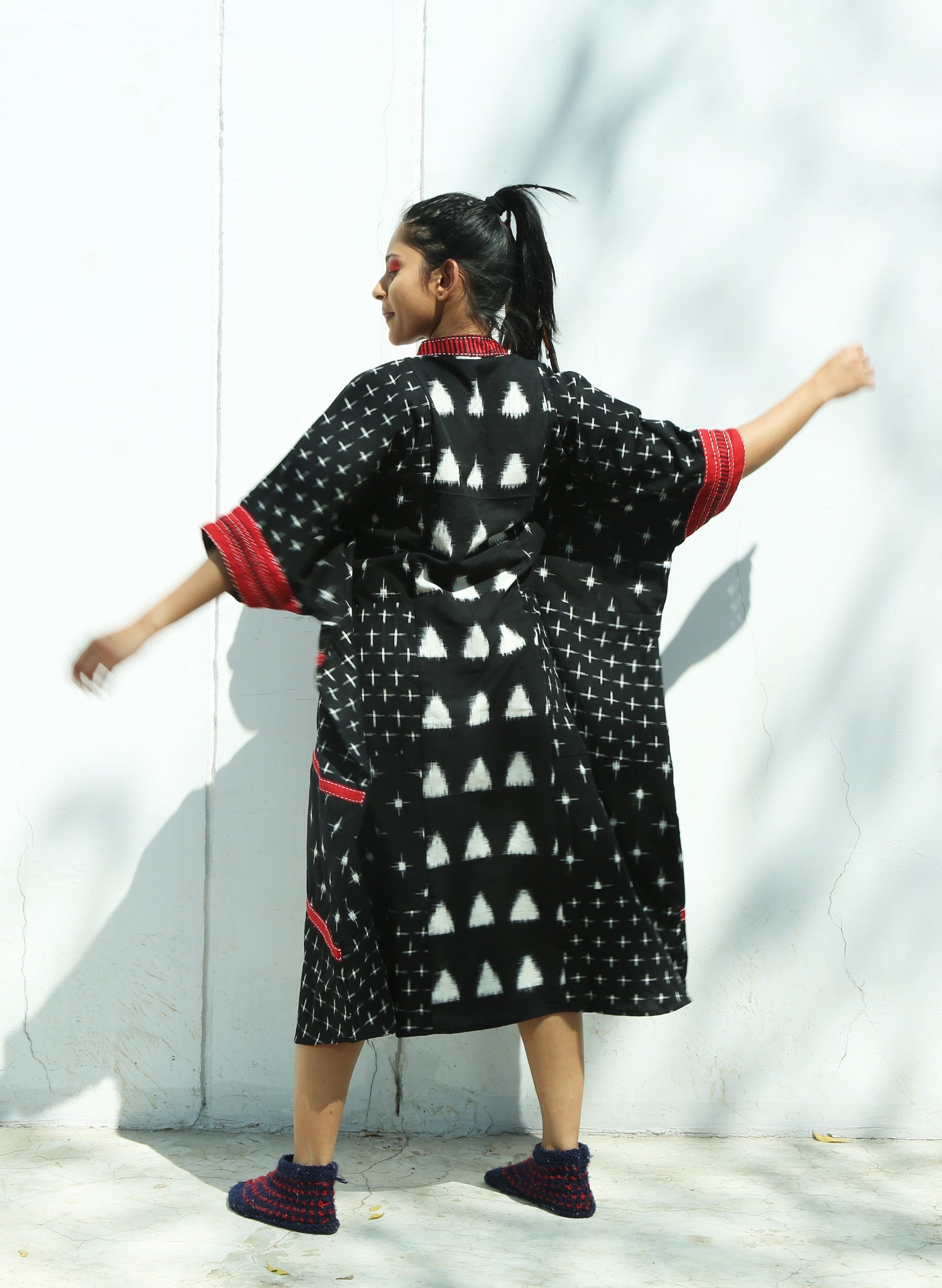 Mrugnayanee Ankle Length Kaftan - Back Image