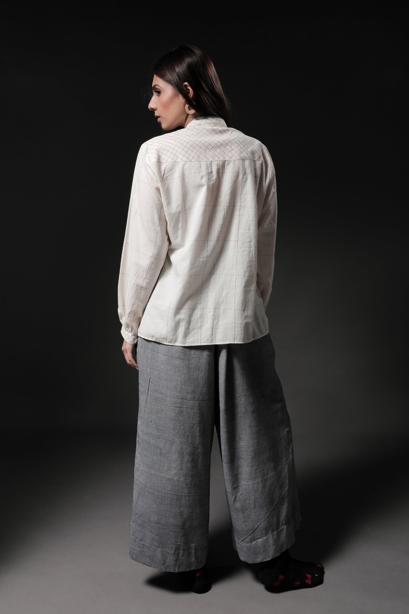 Tulip High Neck Shirt - Back Image