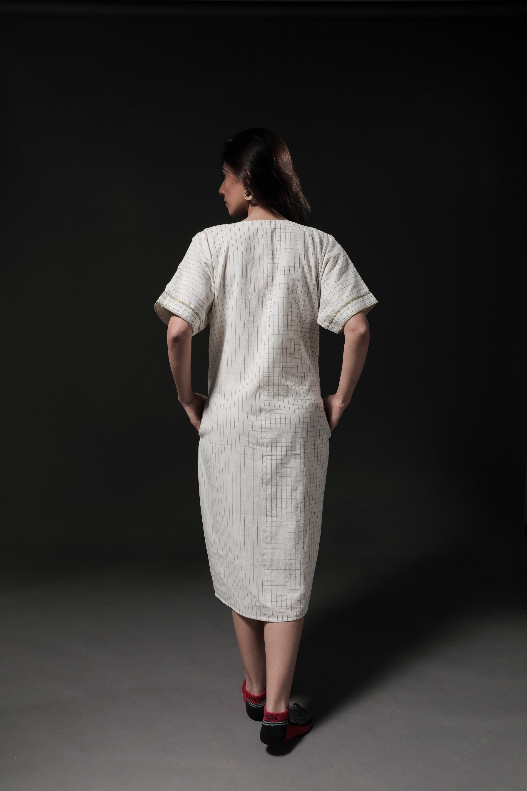 Dahlia V Neck Dress - Back Image