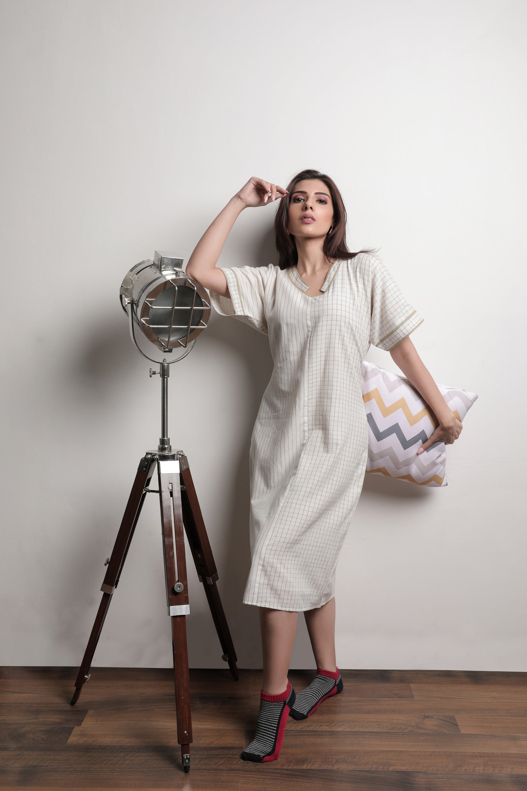 Dahlia V Neck Dress - Styled Image