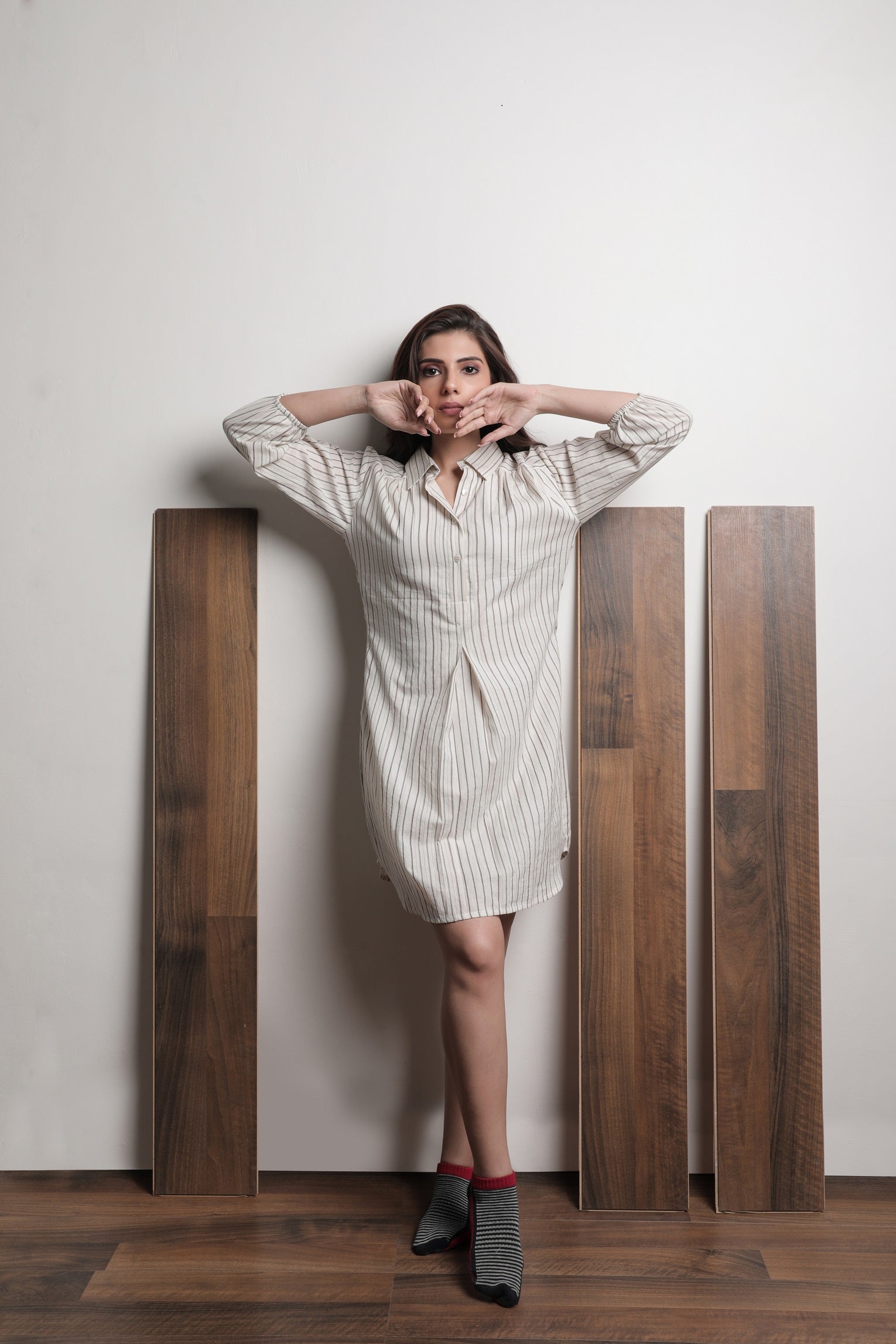 Oleander Shirt Dress - Styled Image