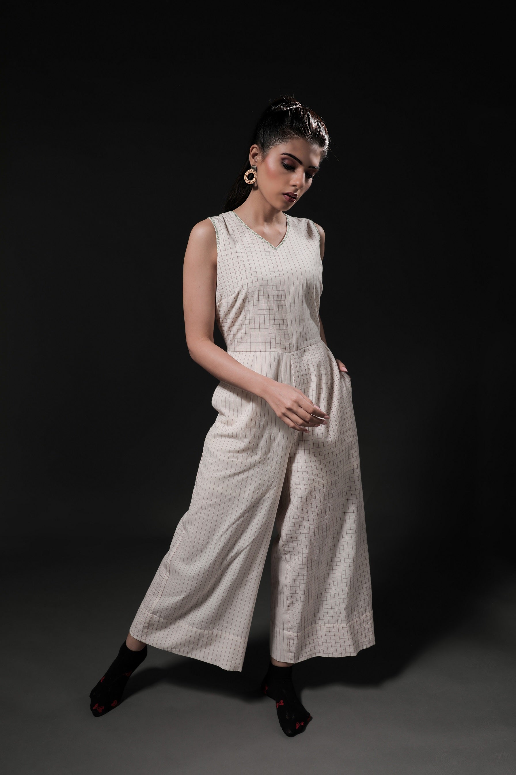 Daisy Sleeveless Jumpsuit - 3/4 Image