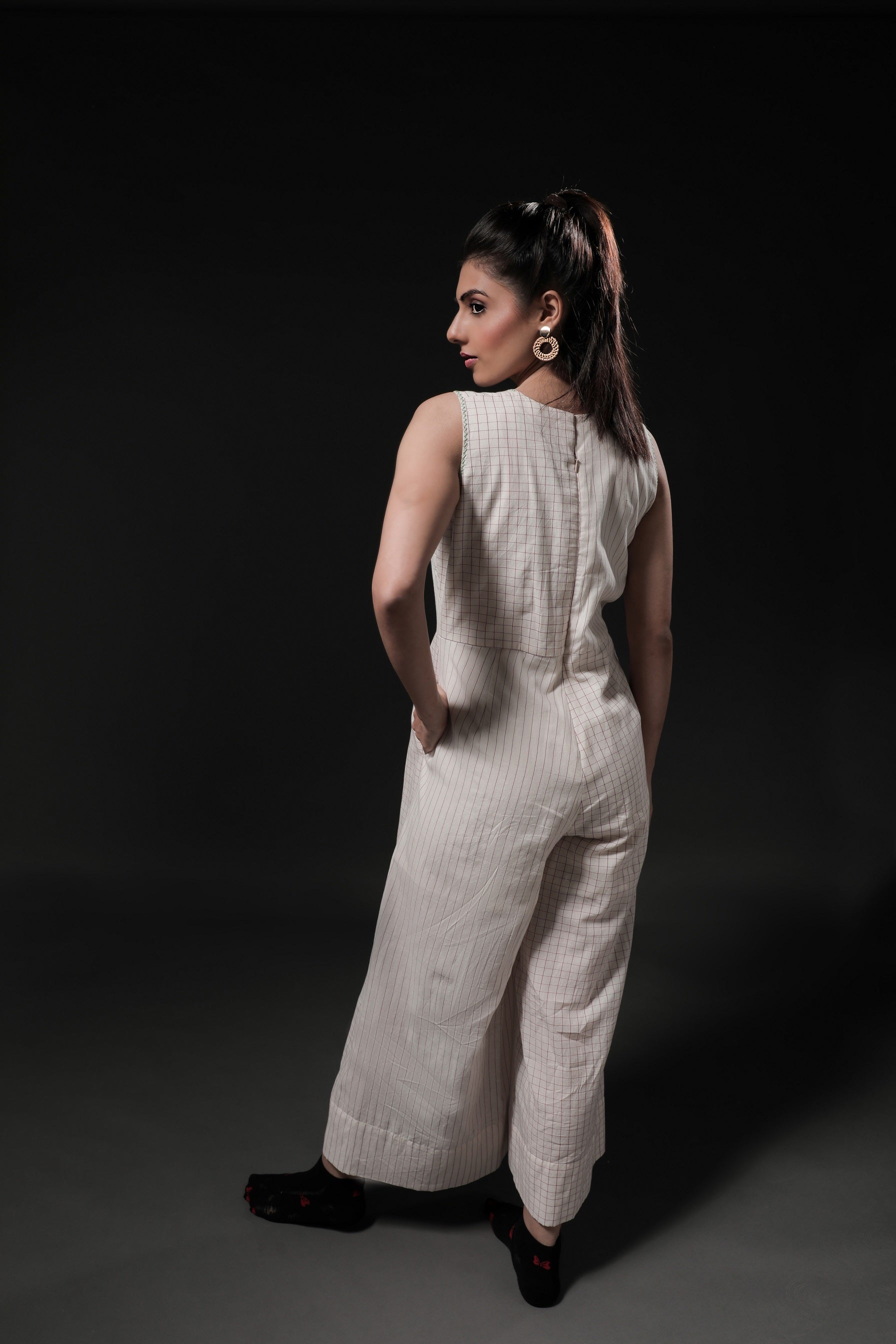 Daisy Sleeveless Jumpsuit - Back Image