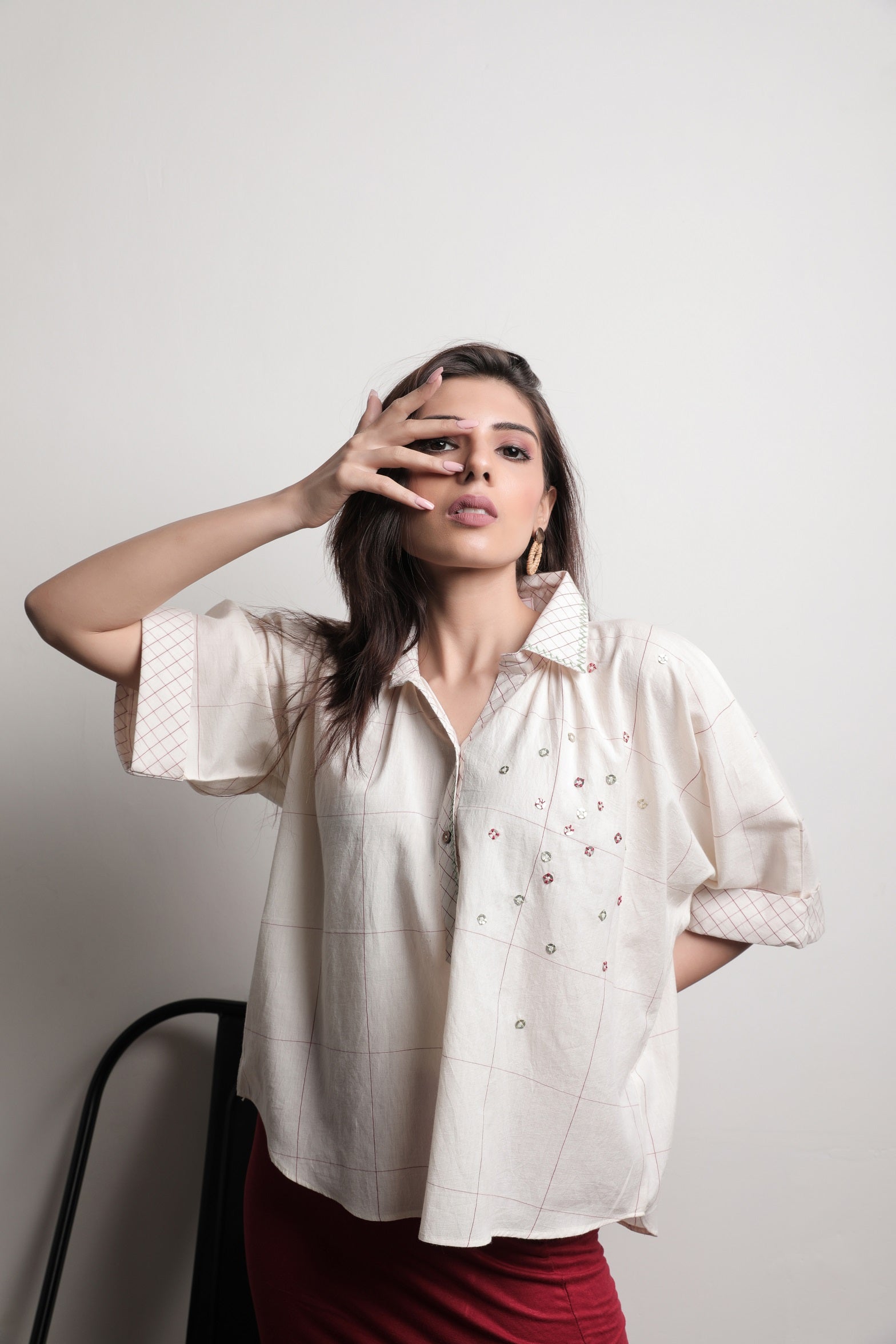 Lilac Button Down Shirt - Front Image