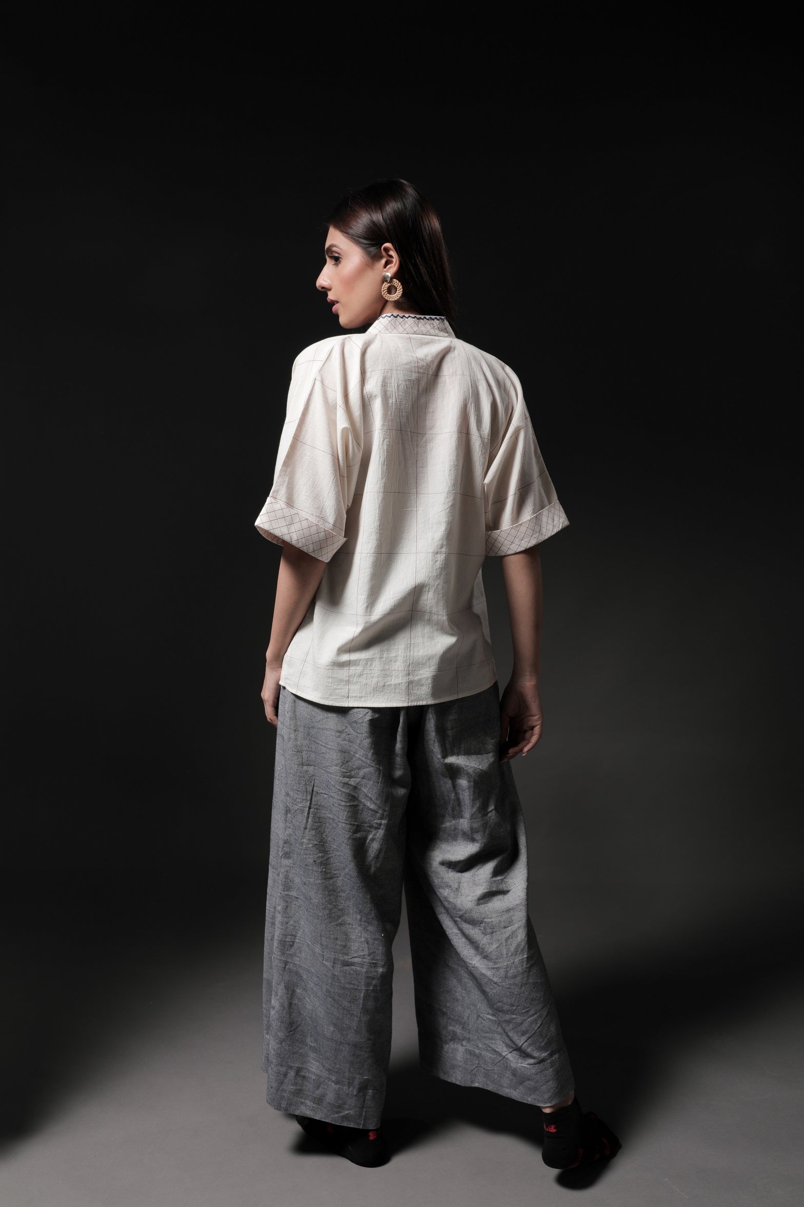 Plumeria Ivory Shirt - Back Image